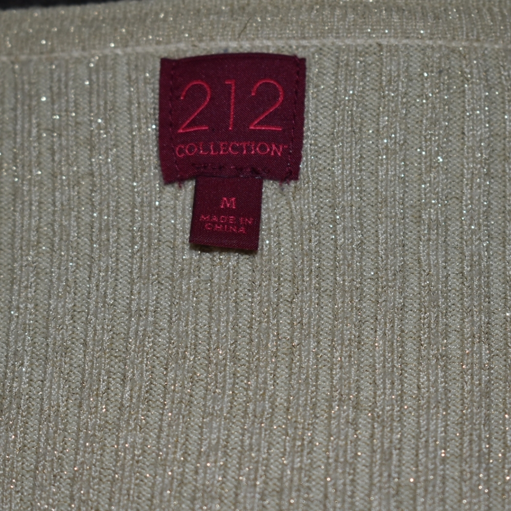 212 Collection Gold Ribbed Sweater - Picture 6 of 7